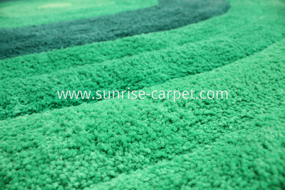 Micorfiber Shaggy 3D design green